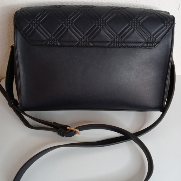 Navy Three Pocket Faux Leather Crossbody Purse - Picture 3 of 11